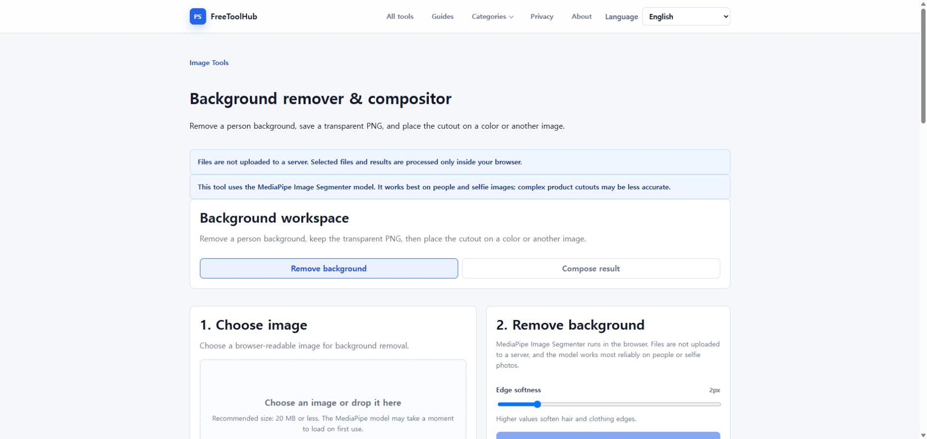 Current published workspace used while checking “From background removal to a finished composite”.